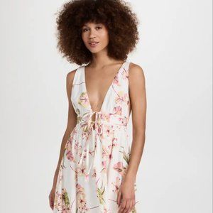 NEW NWT - WAYF Nia Sleeveless Ivory Tropical Dress (M)
